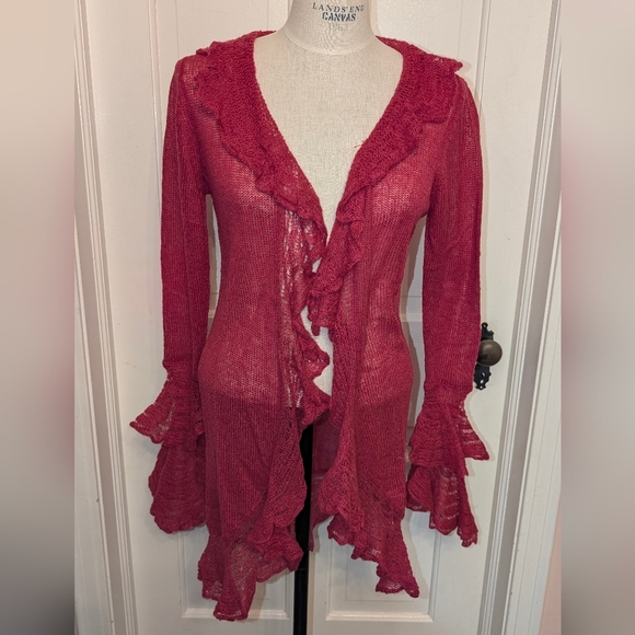 Betsey Johnson Sweaters - Betsey Johnson Deep Pink Knit Sweater